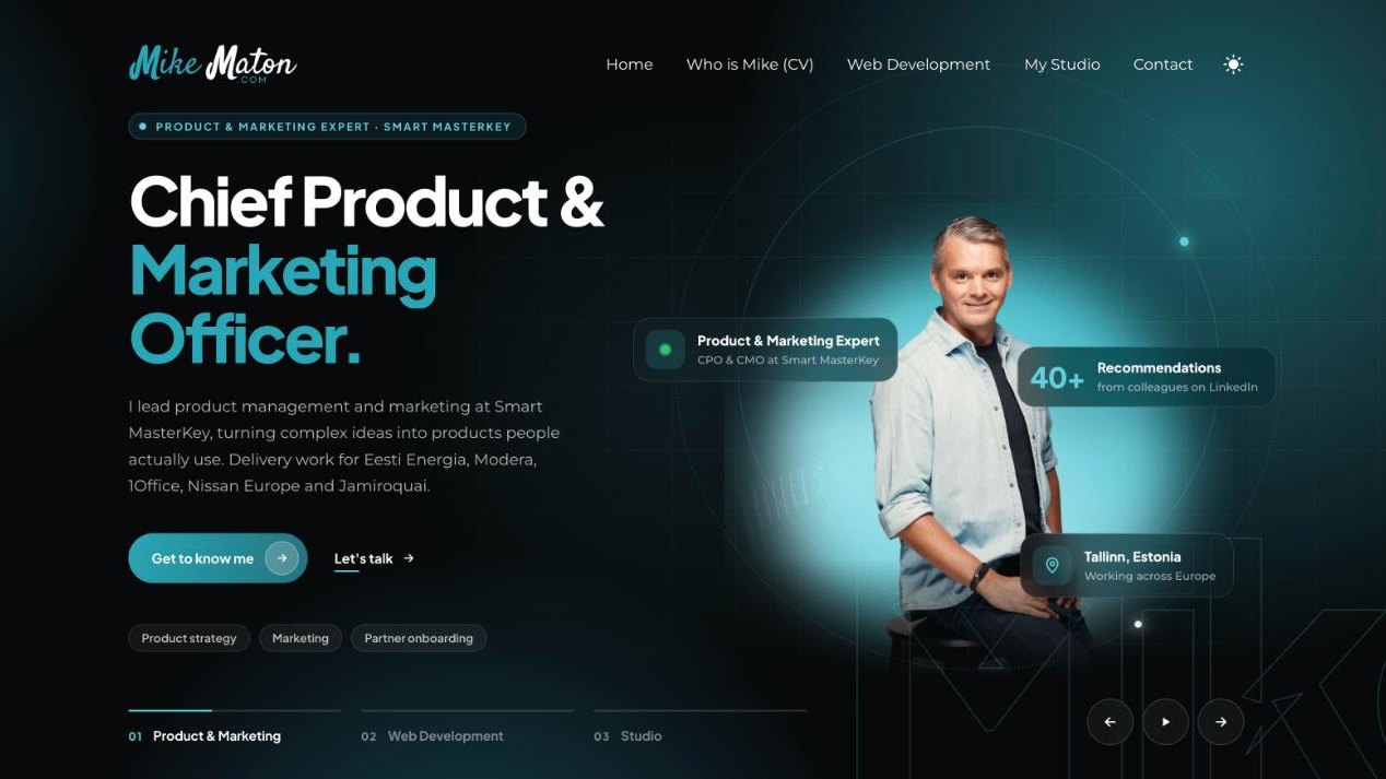 The new mikematon.com home page