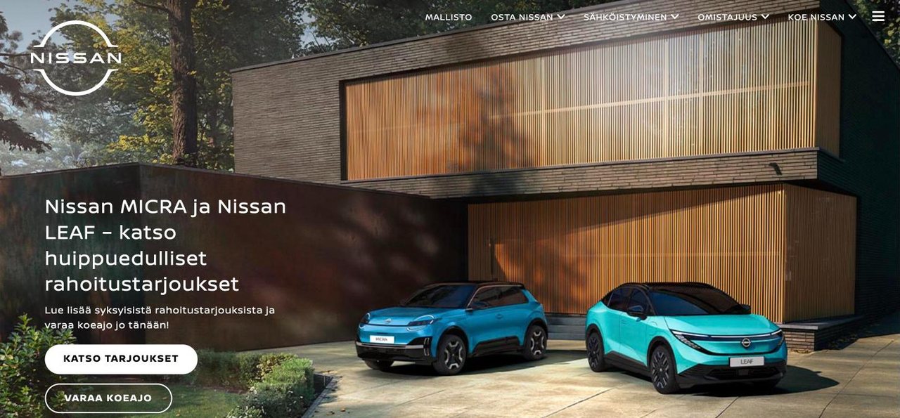 Nissan Finland website